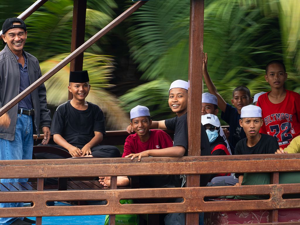 Nos cruzamos con gente sonriente